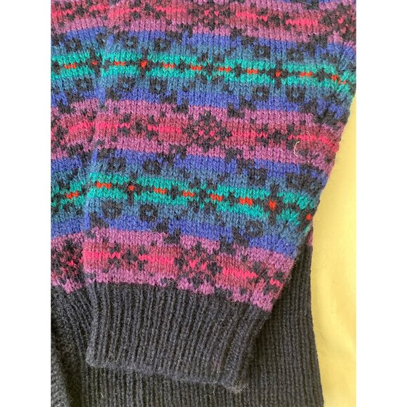 Talbots Susan Bristol Vintage Multicolor Shetland Wool Cardigan Sweater S - Picture 11 of 14